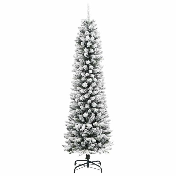 vidaXL Artificial Christmas Tree with 300 LEDs with Stand White 210 cm