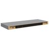 vidaXL Floating Wall Shelf Grey 60x23.5x3.8 cm MDF