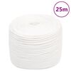 vidaXL Boat Rope Full White 10 mm 25 m Polypropylene
