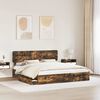 vidaXL Storage Bed with Drawer Smoked Oak 180 x 200 cm Engineered Wood