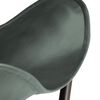 vidaXL Butterfly Stool Grey Real Leather
