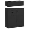 vidaXL Office Cabinet with Planter Box Anthracite 90x40x125 cm Steel