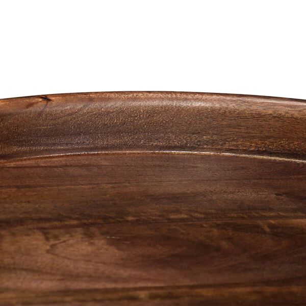 vidaXL Table Set 3 Pieces Solid Mango Wood and Steel