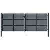 vidaXL Garden Gate Anthracite 400x125 cm Steel