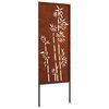 vidaXL Garden Privacy Screen Floral Rusty 50 x 140 cm Weathering Steel