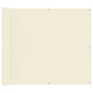 vidaXL Balcony Screen Cream 100 x 500 cm Oxford Fabric