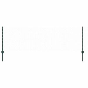 vidaXL Hexagonal Fence with Post 100 x 0.8 m PVC-Coated Steel Green