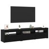 vidaXL TV Cabinet 2 pcs Black Oak 180 x 35 x 40 cm Engineered Wood