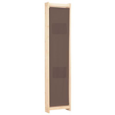 vidaXL 3-Panel Room Divider Brown 120x170x4 cm Fabric