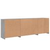 vidaXL Sideboard with LED Lights Grey Sonoma 202x37x67 cm