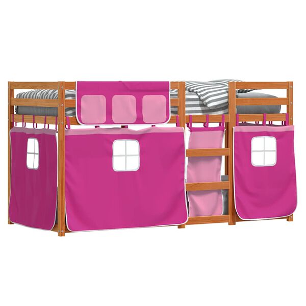 vidaXL Bunk Bed without Mattress Pink 80x200 cm Solid Wood Pine