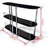 vidaXL Wine Entertainment Bar Black