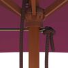 vidaXL Garden Parasol with Wooden Pole 150x200 cm Bordeaux Red