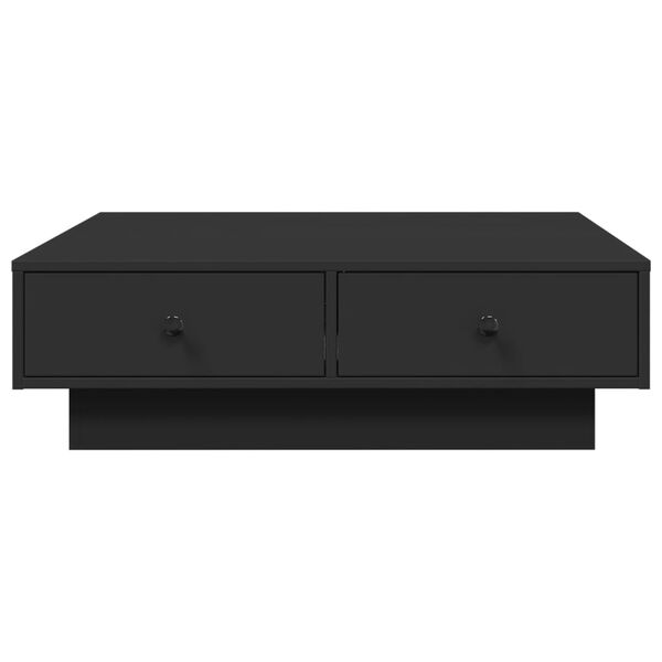 vidaXL Coffee Table Black 90x90x28 cm Engineered Wood