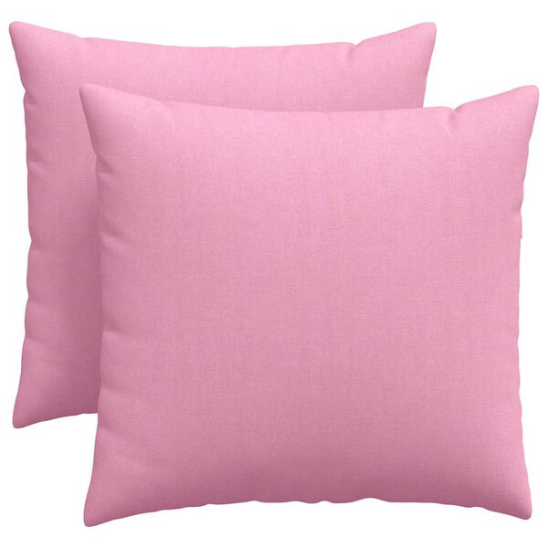 vidaXL Sofa Pillows 2 pcs Pink 50 x 50 cm Fabric
