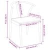 vidaXL Dining Chair 2 pcs White and White Solid Rubber Wood