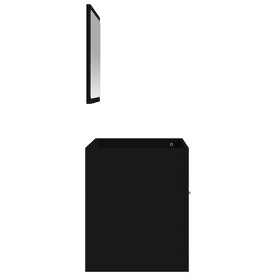 vidaXL Bathroom Cabinet with Mirror Black Engineered Wood | vidaXL.ie