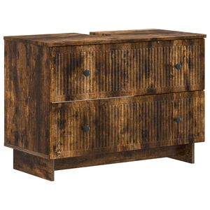 vidaXL Bathroom Sink Cabinet EDE Smoked Oak 82 x 41x 59 cm