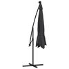 vidaXL Cantilever Garden Parasol with LED Lights Black 350 cm