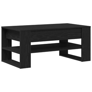 vidaXL Coffee Table Black Oak 102 x 55 x 45 cm Engineered Wood