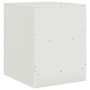 vidaXL Bedside Cabinet White 34.5x39x44 cm Steel