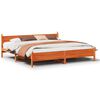 vidaXL Bed Frame without Mattress Wax Brown 200x200 cm Solid Wood Pine