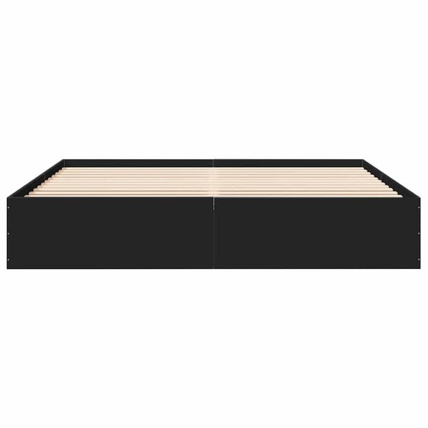 vidaXL Bed Frame without Mattress Black 200x200 cm