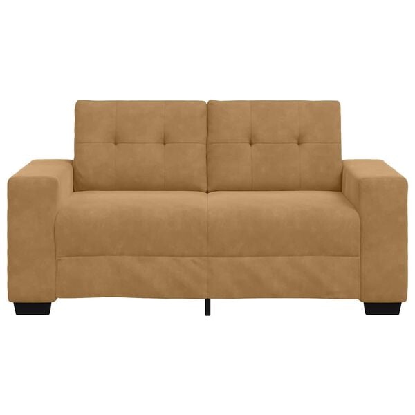 vidaXL Sofa Brown 160 x 80 x 82 cm Poly velvet
