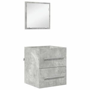 vidaXL Bathroom Furniture Set with Drawer Grey 41 x 38.5 x 48 cm
