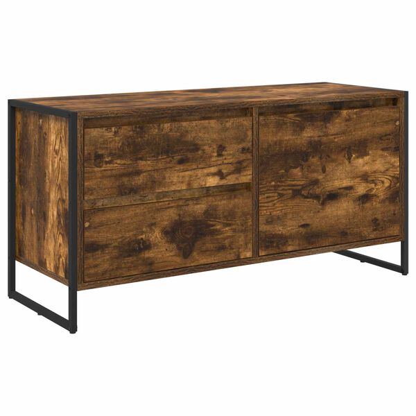 vidaXL TV Cabinet Smoke Oak 100 x 36 x 49.5 cm Engineered Wood
