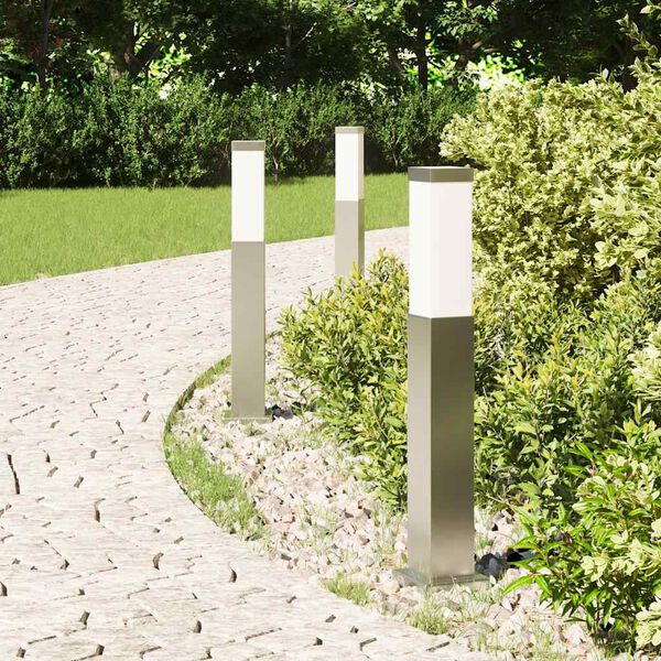 vidaXL Bollard Lights 3 pcs 50 cm Stainless Steel IP44