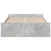 vidaXL Bed Frame with Drawers without Mattress Concrete Grey 135x190 cm Double