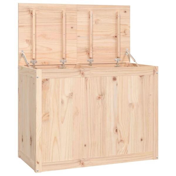vidaXL Laundry Box 88.5x44x66 cm Solid Wood Pine