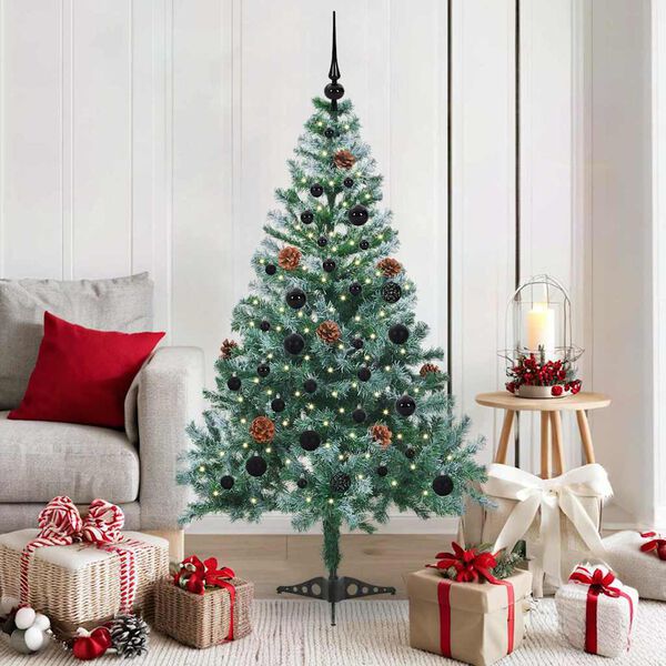 vidaXL Artificial Christmas Tree with Stand Green 150 cm PVC and Steel