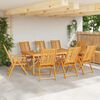 vidaXL Garden Chair 8 pcs Brown 57 x 72 x 109 cm Solid Acacia Wood