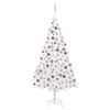 vidaXL Artificial Pre-lit Christmas Tree with Ball Set White 210 cm PVC