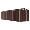 vidaXL Garden Shed | Brown | Galvanised Steel | Large | Garden Shed