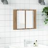 vidaXL LED Mirror Cabinet Artisan Oak 60x12x45 cm Engineered Wood