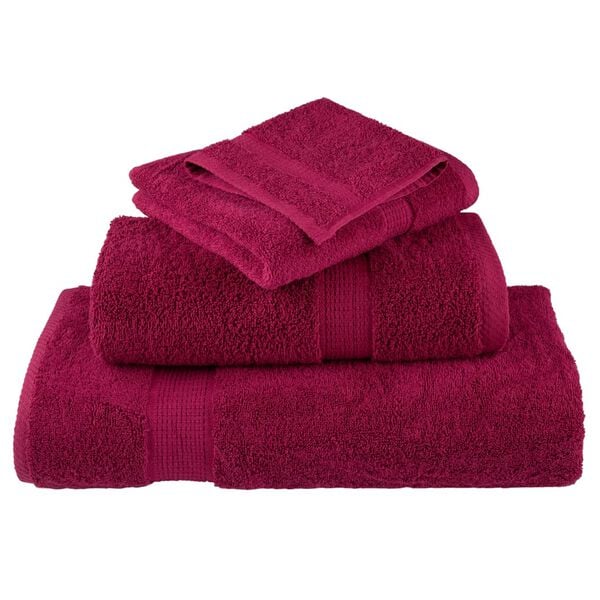 vidaXL Premium Shower Towels "SOLUND" 10 pcs Bordeaux 70x140 cm 600 gsm