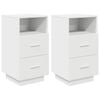 vidaXL Bedside Cabinets 2 pcs with 2 Drawers White 36x36x68 cm