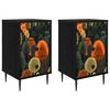 vidaXL Bedside Cabinet ZAANDAM 2 pcs Black Oak 36 x 33 x 61 cm