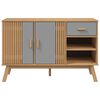 vidaXL Sideboard OLDEN Grey and Brown 114x43x73.5 cm Solid Wood Pine