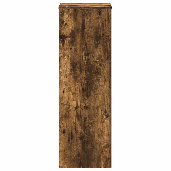 vidaXL Plant Stand Smoked Oak 33x33x100 cm Engineered Wood