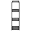 vidaXL Storage Shelf Black 30x30x120 cm Poly Rattan