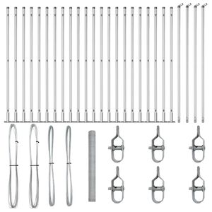 vidaXL Fence Post Silver