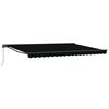 vidaXL Retractable Awning Black 450 x 300 cm Polyester and Metal