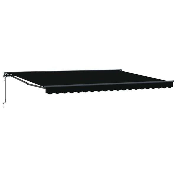 vidaXL Retractable Awning Black 450 x 300 cm Polyester and Metal