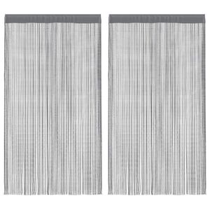 vidaXL String Curtains 2 pcs Anthracite 100x250 cm