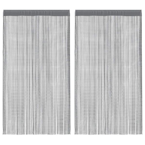 vidaXL String Curtains 2 pcs Anthracite 100x250 cm