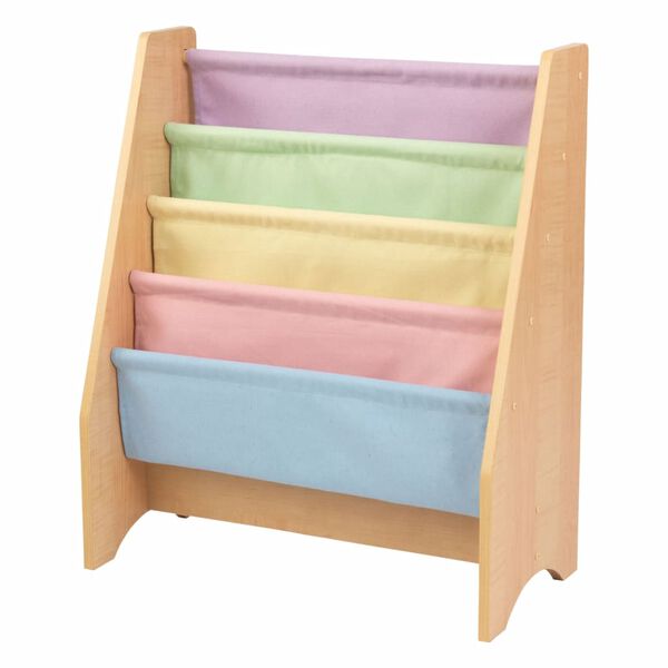 KidKraft Children's Sling Bookshelf Pastel and Nature 60.96 x 29.85 x 71.12 cm